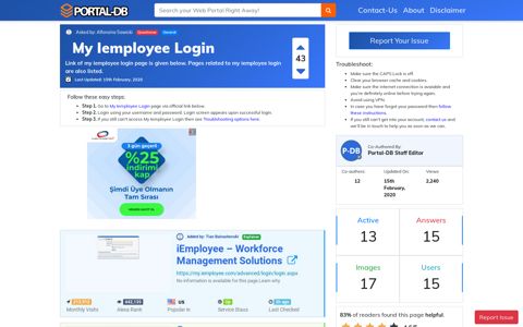 My Iemployee Login - Portal-DB.live