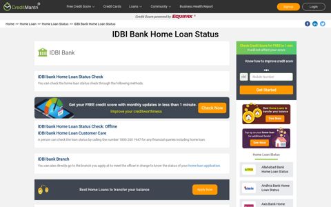 IDBI Bank Home Loan Status - How to Check Home Loan ...
