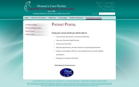 Patient Portal | Women's Care of Florida - Obstetrics ...
