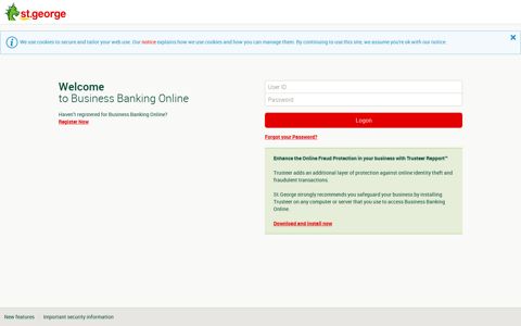 St.George Bank : Business Banking Online - Logon