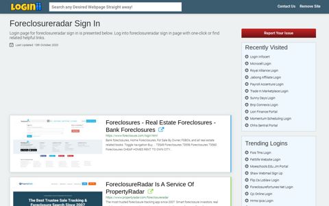 Foreclosureradar Sign In - Loginii.com
