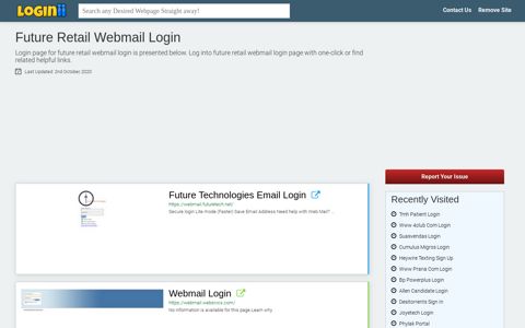 Future Retail Webmail Login - Loginii.com