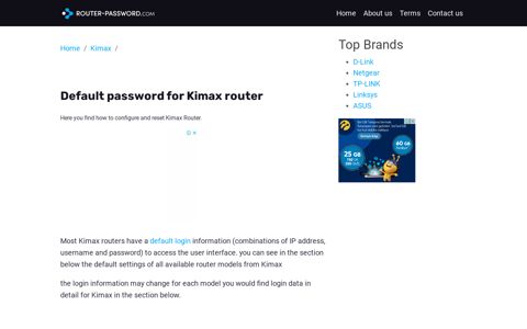 Kimax Default Password & Reset Instructions - router-password