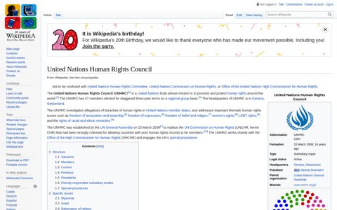 United Nations Human Rights Council - Wikipedia