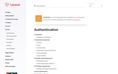 Authentication - Laravel