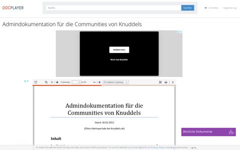 Admindokumentation für die Communities von Knuddels ...