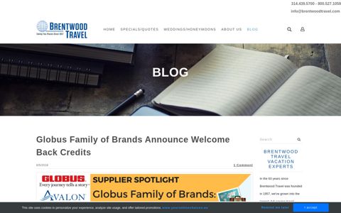 Globus Family of Brands Announce Welcome Back Credits ...