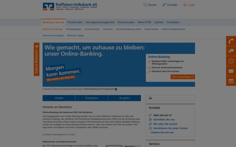 Online-Banking - Raiffeisen-Volksbank eG - Meine RVB