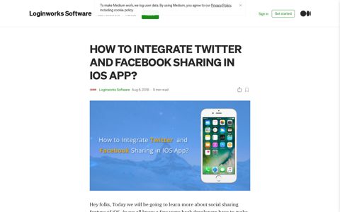 how to integrate twitter and facebook sharing in ios ... - Medium