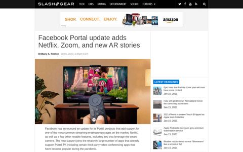 Facebook Portal update adds Netflix, Zoom, and new AR ...