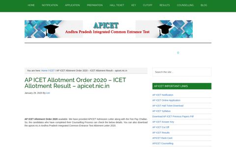 AP ICET Allotment Order 2020 | AP ICET (MBA) Seat ...