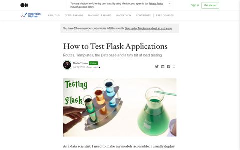 How to test Flask applications | Analytics Vidhya - Medium