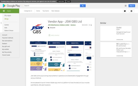 ​Vendor App - JSW GBS Ltd - Apps on Google Play