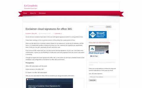 Exclaimer cloud signatures for office 365 | EzCloudInfo