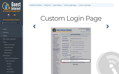 Custom Login Page | Guest Internet