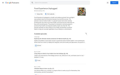 Food Experience Unplugged - Google