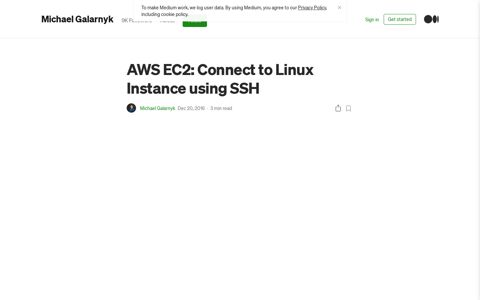 AWS EC2: Connect to Linux Instance using SSH | by Michael ...