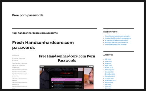 handsonhardcore.com accounts – Free porn passwords