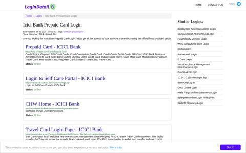 Icici Bank Prepaid Card Login - LoginDetail