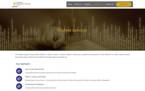 Student Services – IMT ONLINE