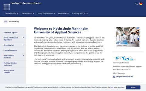 The University - Hochschule Mannheim