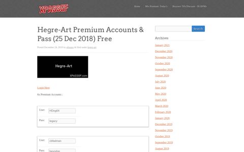 Hegre-Art Premium Accounts & Pass - xpassgf