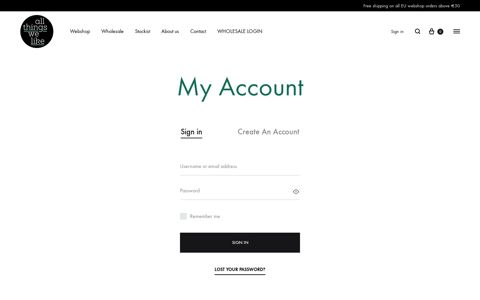 My Account – All Things We Like