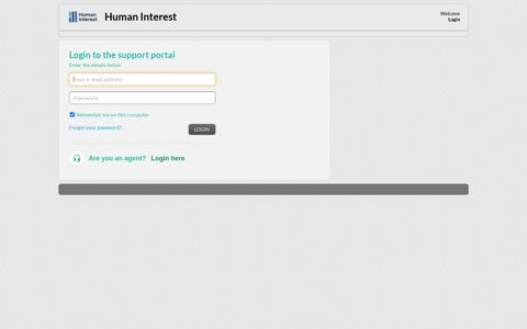 Login to the support portal - Human Interest