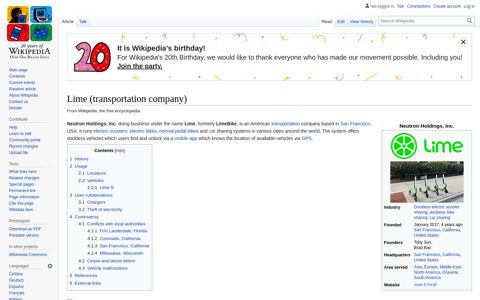 Lime (transportation company) - Wikipedia