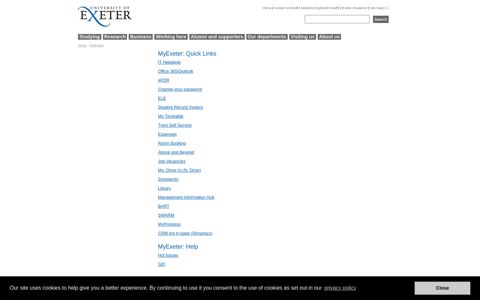 MyExeter - University of Exeter