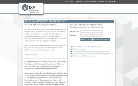 InfoTip-ISS (Information and Service Suite)