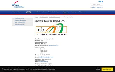 Indian Testing Board (ITB) - ISTQB® International Software ...