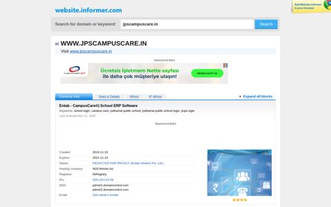 jpscampuscare.in at WI. Entab - CampusCare®| School ERP ...