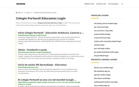 Colegio Portaceli Educamos Login ❤️ One Click Access