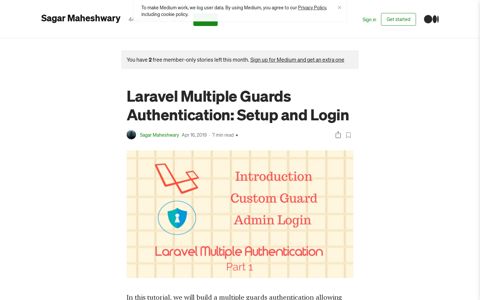 Laravel Multiple Guards Authentication: Setup and Login | by ...