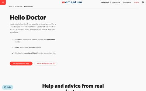 Hello Doctor for expert advice | Momentum Healthcare