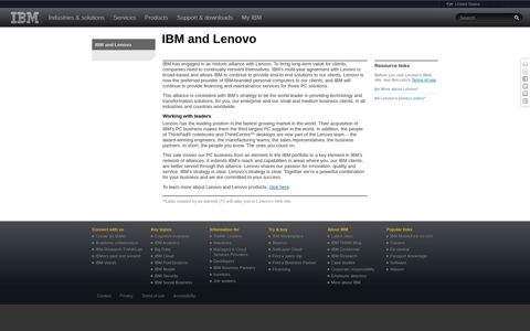 IBM and Lenovo - United States
