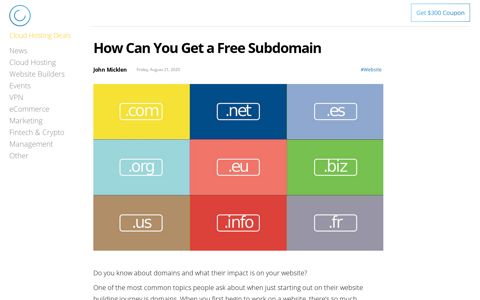 How Can You Get a Free Subdomain - Cloud With Me