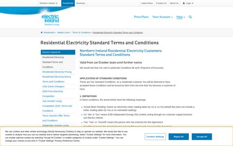 Residential Electricity Standard Terms and Conditions