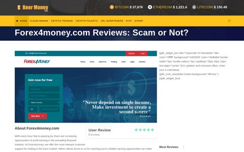 Forex4money.com Reviews: Scam or Not? - Beer Money Talk