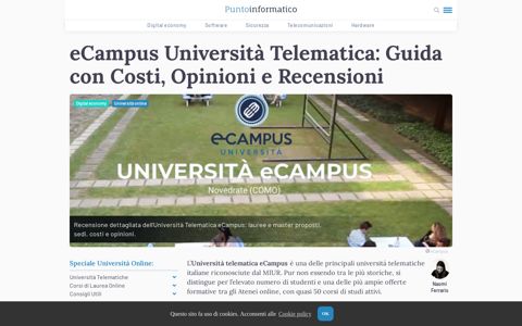 Università eCampus: Costi, Opinioni e Recensioni e-Campus ...