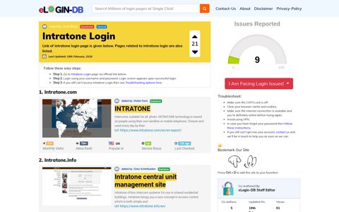 Intratone Login - A database full of login pages from all over the ...