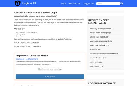 lockheed martin tempo external login - Official Login Page ...