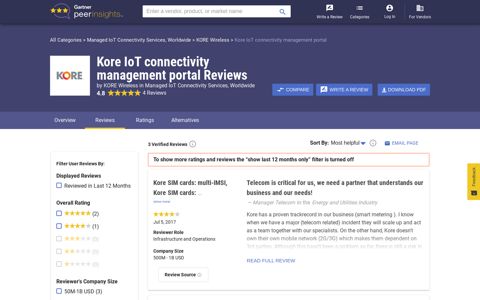 Kore IoT connectivity management portal Enterprise IT ...