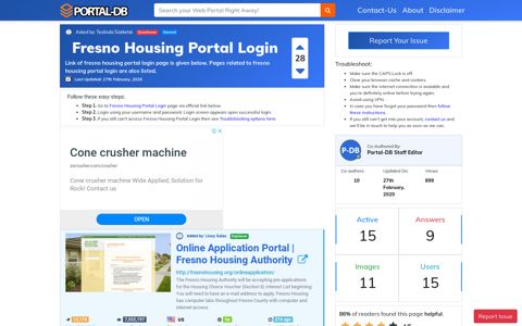 Fresno Housing Portal Login