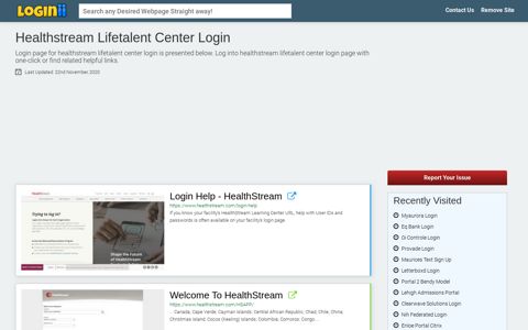 Healthstream Lifetalent Center Login - Loginii.com
