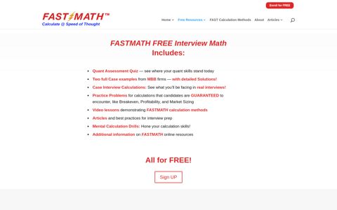 FREE Interview Math | FastMath - Fastmath Ace the Case