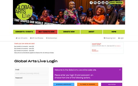 Login - Global Arts Live
