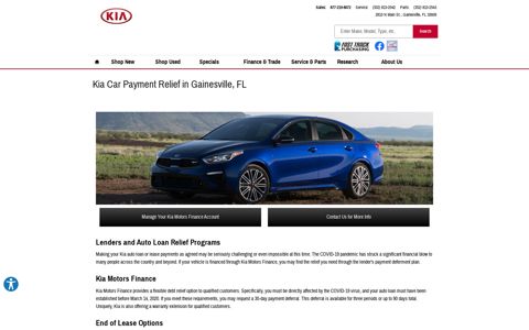 Kia Auto Loan Payment and Debt Relief | Gainesville FL