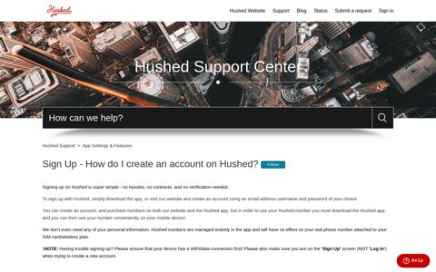 Sign Up - How do I create an account on Hushed? – Hushed ...